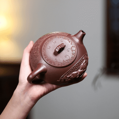 Yixing Zisha Teapot [Xiangyun Bian Piao] (Zi Ni – 320ml)