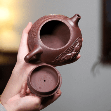 Yixing Zisha Teapot [Xiangyun Bian Piao] (Zi Ni – 320ml)