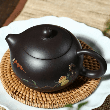 Yixing Zisha Teapot [Xiantao Xishi] (Hei Ni – 250ml)
