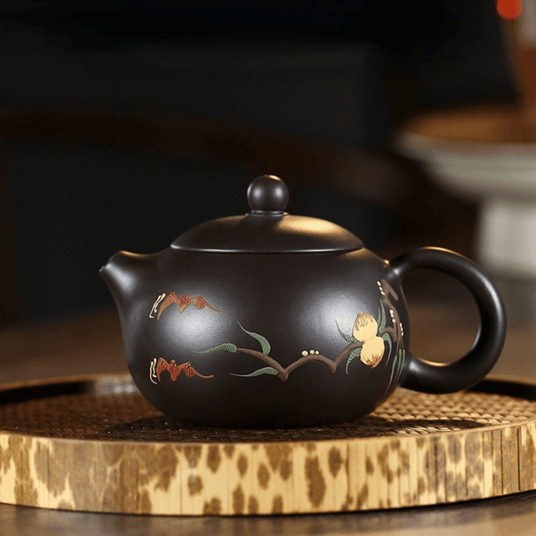 Yixing Zisha Teapot [Xiantao Xishi] (Hei Ni – 250ml)
