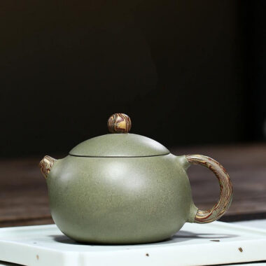 Yixing Zisha Teapot [Xishi Pot] (Douqing Sha/Jiao Ni – 190ml)
