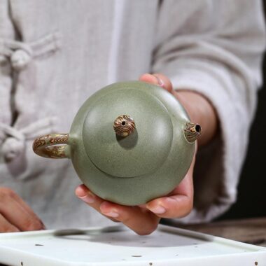 Yixing Zisha Teapot [Xishi Pot] (Douqing Sha/Jiao Ni – 190ml)