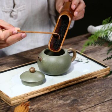 Yixing Zisha Teapot [Xishi Pot] (Douqing Sha/Jiao Ni – 190ml)
