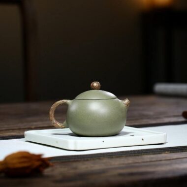 Yixing Zisha Teapot [Xishi Pot] (Douqing Sha/Jiao Ni – 190ml)