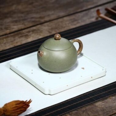 Yixing Zisha Teapot [Xishi Pot] (Douqing Sha/Jiao Ni – 190ml)