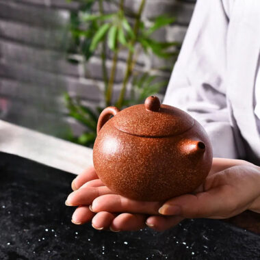 Yixing Zisha Teapot [Xishi Pot] (Long Xue Sha – 230ml)