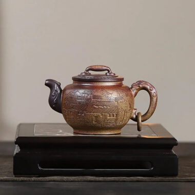 Yixing Zisha Teapot [Yu Huan] (Duan Ni Firewood Firing – 260ml)