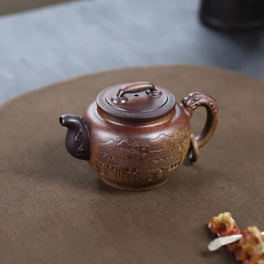 Yixing Zisha Teapot [Yu Huan] (Duan Ni Firewood Firing – 260ml)