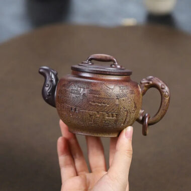 Yixing Zisha Teapot [Yu Huan] (Duan Ni Firewood Firing – 260ml)