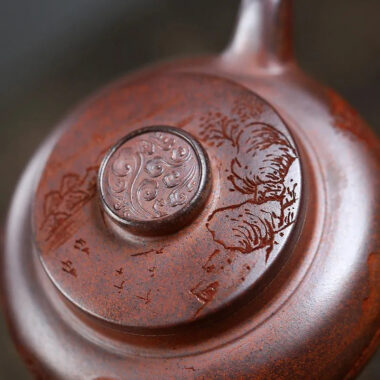 Yixing Zisha Teapot [Yuan Zhu Guan Shan] (High Temperature Duan Ni – 290ml)