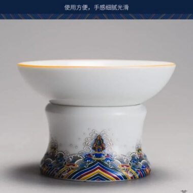 Ceramic Gold Wire Enamel [Haiyan Jiangya] Kungfu Tea Set