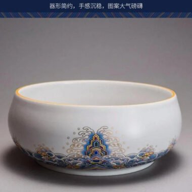 Ceramic Gold Wire Enamel [Haiyan Jiangya] Kungfu Tea Set