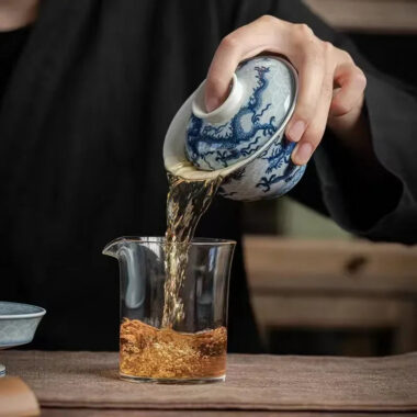 Ceramic [Qinghua Dragon] Sancai Gaiwan 200ml