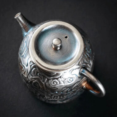 Colorful Antique Gilt Silver Ceramic Teapot 210ml