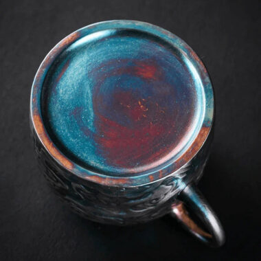 Colorful Antique Gilt Silver Ceramic Teapot 210ml