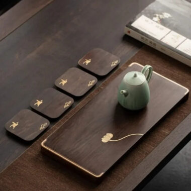 Ebony Copper Frame Tea Tray