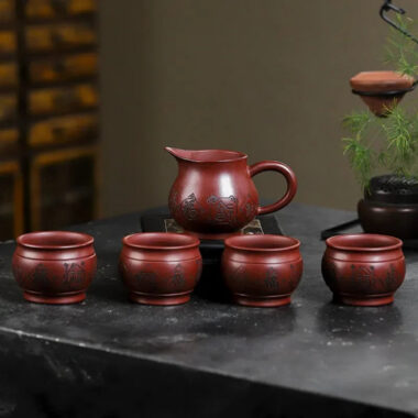 Full Handmade Yixing Zisha Master Tea Cup Fair Cup Set [Good Luck]