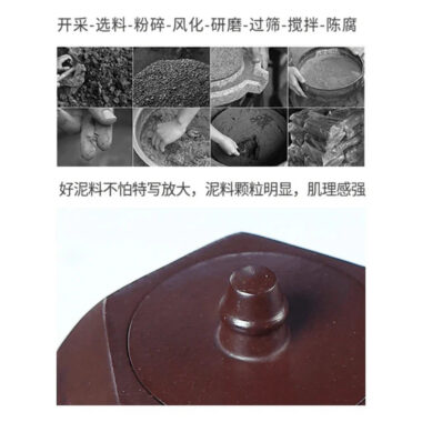 Full Handmade Yixing Zisha Shanshui Color Painted Teapot [Liufang Han Duo] (Lao Zi Ni – 290ml)
