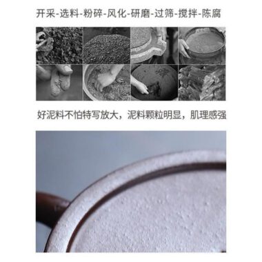 Full Handmade Yixing Zisha Shanshui Color Painted Teapot [Xiao Han Duo] (Lao Zi Ni – 225ml)