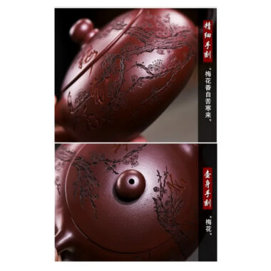 Full Handmade Yixing Zisha Teapot [An Xiang Xishi] (Long Xue Sha – 250ml)