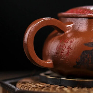Full Handmade Yixing Zisha Teapot [Bai Fu Ju Zhen] (Hong Jiang Po Ni – 150ml)