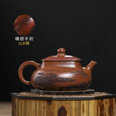 Full Handmade Yixing Zisha Teapot [Bai Fu Ju Zhen] (Hong Jiang Po Ni – 150ml)