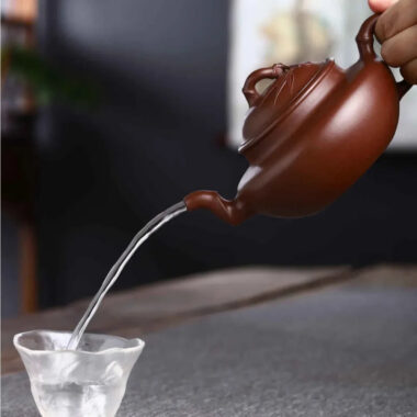 Full Handmade Yixing Zisha Teapot [Bamboo Pot] (Zi Ni – 280ml)