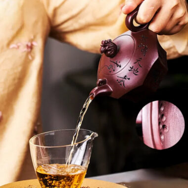 Full Handmade Yixing Zisha Teapot [Baxian Lun Cha] (Zi Xue Sha – 300ml)