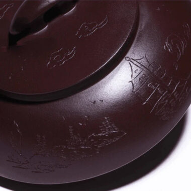 Full Handmade Yixing Zisha Teapot [Cheng Feng Po Lang] 1 Pot 5 Cups Set (Lao Zi Ni – 320ml)