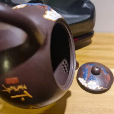 Full Handmade Yixing Zisha Teapot [Dragon Xishi Pot] (Lao Zi Ni – 420ml)