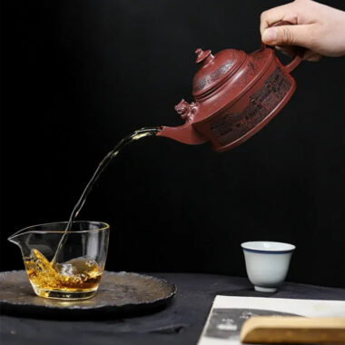 Full Handmade Yixing Zisha Teapot [Feng Wu Jiu Tian] (Lao Zi Ni – 410ml)