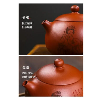 Full Handmade Yixing Zisha Teapot [Guifei Zuijiu Xishi] (Xiao Meiyao Zhu Ni – 300ml)