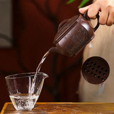 Full Handmade Yixing Zisha Teapot [Hong Xing Piao Xiang] (Zi Jia Ni – 320ml)