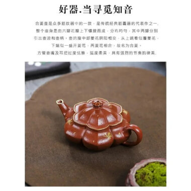Full Handmade Yixing Zisha Teapot [Hua Fei Die Wu] (Jin Jiang Po Ni – 250ml)