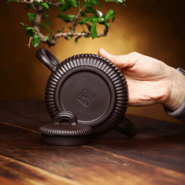 Full Handmade Yixing Zisha Teapot [Jin Wen Biyu] (Meigui Zi Ni – 300ml)