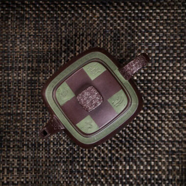 Full Handmade Yixing Zisha Teapot [Jiu Yu Xi Shui] (Zi Jia Ni – 400ml)