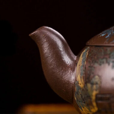 Full Handmade Yixing Zisha Teapot [Kaoshan Shi] (Ziyu Jin Sha – 270ml)