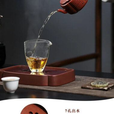Full Handmade Yixing Zisha Teapot [Ling Hua Hanwa] (Xiao Meiyao Zhu Ni – 180ml)
