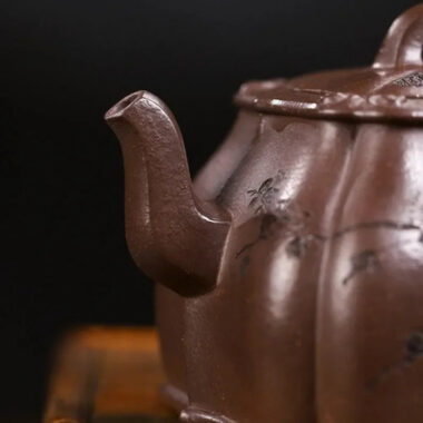 Full Handmade Yixing Zisha Teapot [Meixiang Rumeng] (Ziyu Jin Sha – 350ml)