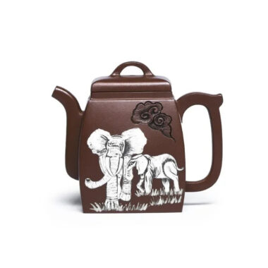 Full Handmade Yixing Zisha Teapot [Peace] (Ge Zi Ni – 130ml)