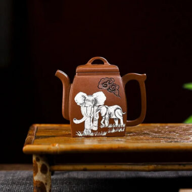 Full Handmade Yixing Zisha Teapot [Peace] (Ge Zi Ni – 130ml)