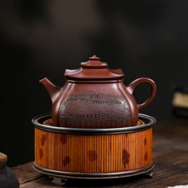 Full Handmade Yixing Zisha Teapot [Potala Palace] (Di Cao Qing – 380ml)