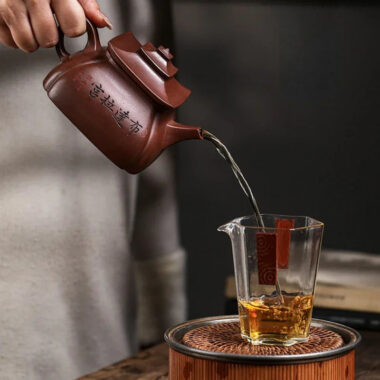 Full Handmade Yixing Zisha Teapot [Potala Palace] (Di Cao Qing – 380ml)
