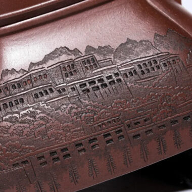 Full Handmade Yixing Zisha Teapot [Potala Palace] (Di Cao Qing – 380ml)