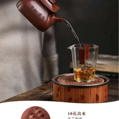 Full Handmade Yixing Zisha Teapot [Potala Palace] (Di Cao Qing – 380ml)