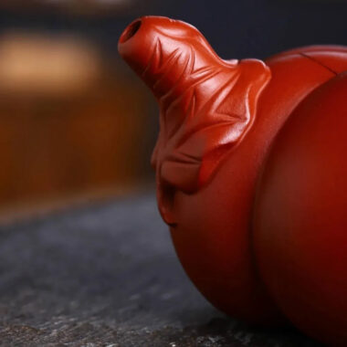 Full Handmade Yixing Zisha Teapot [Pumpkin Pot] (Qing Shui Ni – 280ml)