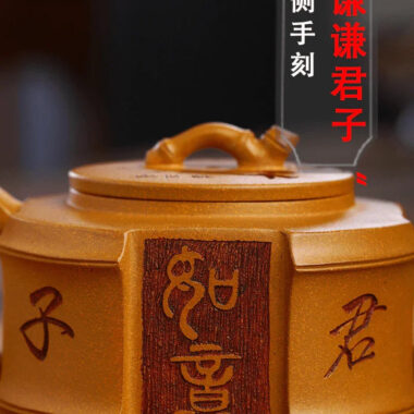 Full Handmade Yixing Zisha Teapot [Qianqian Junzi] (Lao Duan Ni – 210ml)