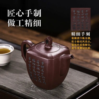 Full Handmade Yixing Zisha Teapot [Ruihu Linmen] (Long Xue Sha – 300ml)