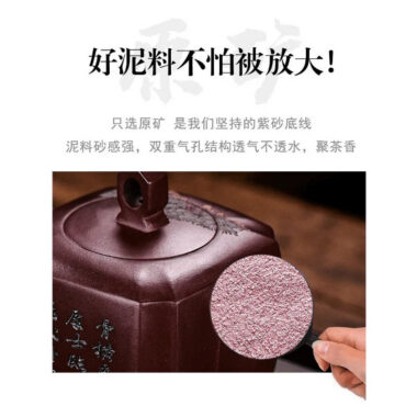 Full Handmade Yixing Zisha Teapot [Ruihu Linmen] (Long Xue Sha – 300ml)