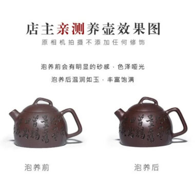 Full Handmade Yixing Zisha Teapot [Shen Yun Jiangnan] (Zi Ni – 130ml)